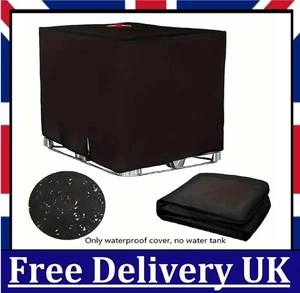 Rainproof Sun UV Protector Hood Cover for 1000L Water Tank IBC Container - Black - Picture 1 of 6