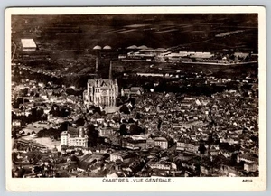 RPPC Panorama Unsere Liebe Frau von Chartres Kathedrale, Frankreich 50er Jahre Postkarte - Bild 1 von 3