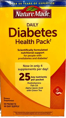 Nature Made Daily Diabetic Health Pack 60 Packets EXP 03/2027 - Image 1 of 4