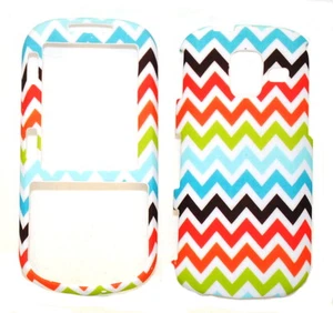 Rainbow Chevron Rubberized Case for Samsung Intensity III U485 - Photo 1 sur 1