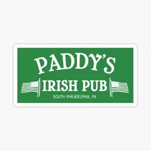 Paddys Irish Pub, Always Sunny in Philadelphia Vinyl Die Cut Sticker - Picture 1 of 1