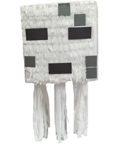 APINATA4U White Ghost Pixel Pinata Video Game Party Favor - Picture 1 of 2