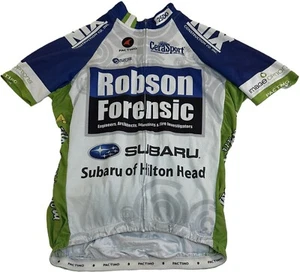 Team Subaru Cycling Jersey Pactimo Shrt Sleeve Blue M Polyester Lt weight Jacket - Picture 1 of 12