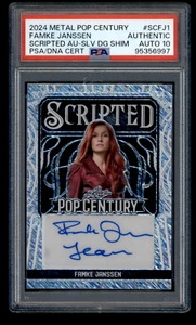 2024 Leaf Metal Pop Century Famke Janssen Silver Shimmer Auto 9/10 PSA 10 - Picture 1 of 2