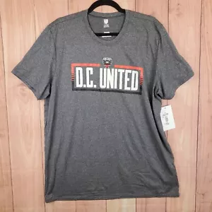 D.C. United Soccer T-Shirt Mens Sz XL Gray Performance Stretch NEW NWT  - Picture 1 of 6