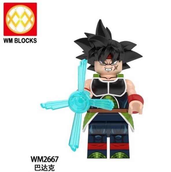 2 inch Custom Dragon Ball Z Bardock Minifigure with Base New/Mint  - Image 1 of 1