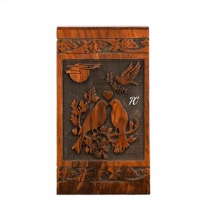 wooden urn box, urn box for human ashes,cremation urns for adults, urn box,urn - Picture 1 of 6