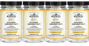 4 PACK J.R. Watkins Detox Bath & Shower Aromatherapy Tablets Turmeric & Citron - Picture 1 of 3
