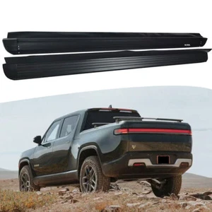 Black Running Board fits for Rivian R1T 2021-2024 Side Step Nerf Bar 2PCS - Picture 1 of 7