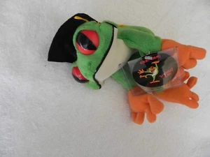 Rainforest Cafe Cha! Cha! Graduation Frog Bean Bag Plush with Mint Tag - Picture 1 of 3