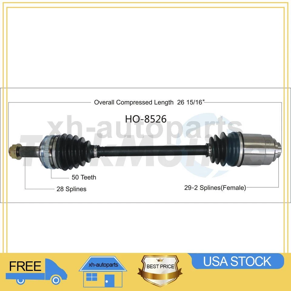 Fits 2001~2006 Acura MDX 1X Rear Left TrakMotive CV Axle Shaft - Image 1 of 1