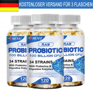 3Bottles Probiotika 50 Milliarden CFU Kapseln unterstützen die Verdauung gesund - Bild 1 von 9