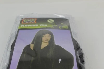 Totally Ghoul Flowing Black Wig Long OSFM 3+ NEW - Image 1 of 3