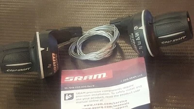 Gripshift MRX Comp (PAIR) 6 Speed Twist Grip Shifters Gear Levers 3x6s + Cables - Image 1 of 4