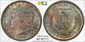1878-S Morgan Silver Dollar PCGS MS63 Toned Uncirculated BU Purple Blue