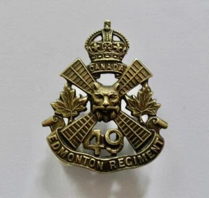 CANADIAN ARMY CAP BADGE. 49th. LOYAL EDMONTON REGIMENT. ( 002. ). - Foto 1 di 1