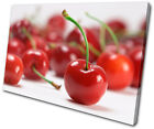 Food Kitchen Cherries  SINGLE CANVAS WALL ART Picture Print VA