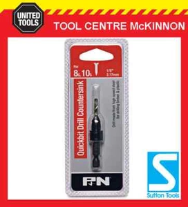 P&N BY SUTTON TOOLS 1/8” SCREW PILOT DRILL / COUNTERSINK BIT FOR 8G & 10G SCREWS - Picture 1 of 3