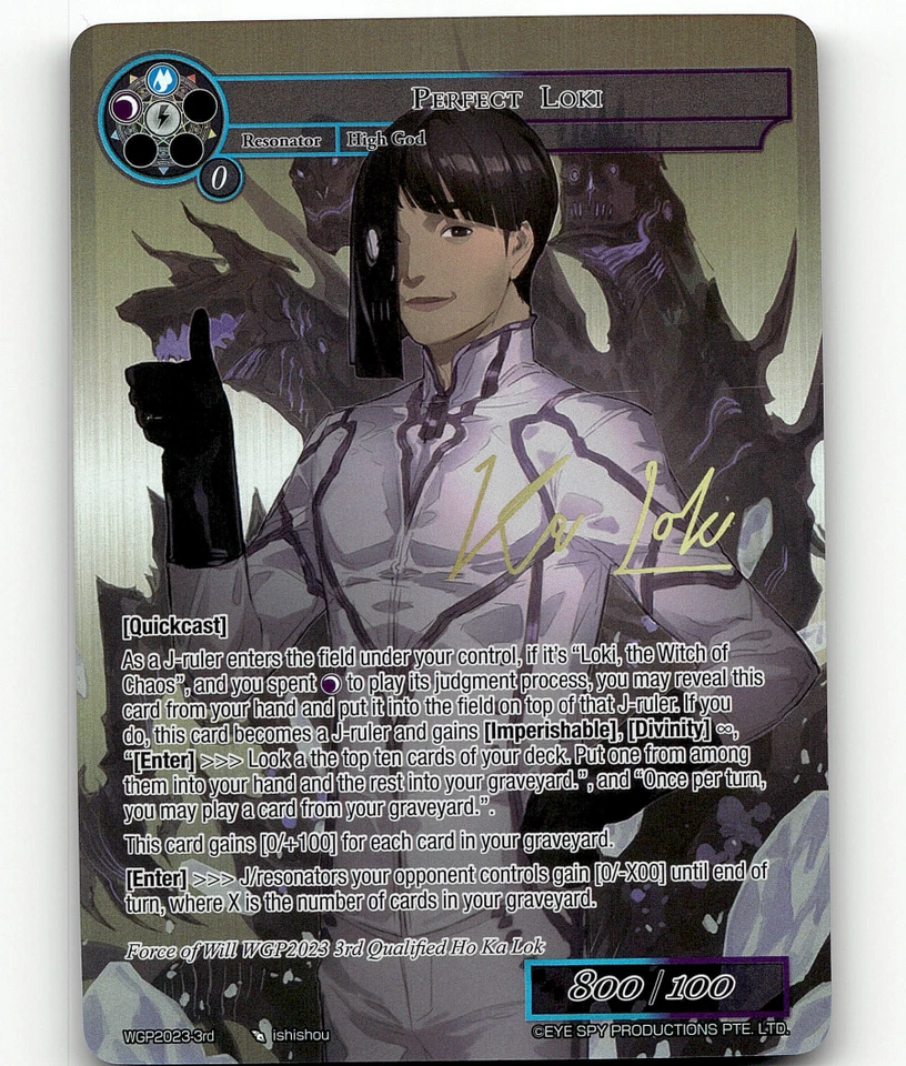 Force of Will Perfect Loki (WGP2023) (Signed) - Promo Cards - Image 1 of 1