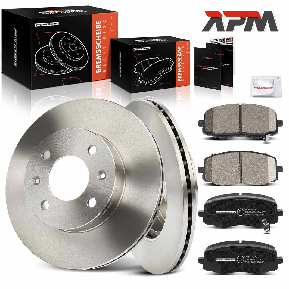 Bremsscheiben Bremsbeläge 241mm Belüftet Vorne für Hyundai i10 PA KIA Picanto