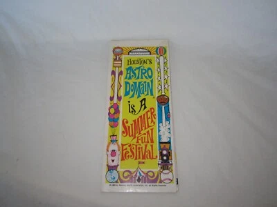 RARE 1969 ASTRO DOMAIN Home Schedule Astro World Summer Fun Festival Pamphlet - Image 1 of 4