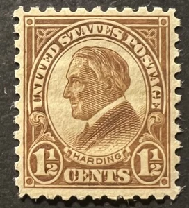 US SCOTT 582 - 1925 HARDING 1 1/2 CENT STAMP MNH OG F-VF - Picture 1 of 2