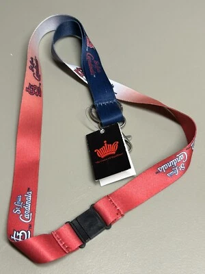 ST LOUIS CARDINALS Lanyard Keychain Keyring TriColors OMBRE Style W/ CLIP MLB - Image 1 of 4