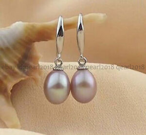 Natural Multicolor Akoya Cultured Pearl Drop Dangle Silver Hook Earrings