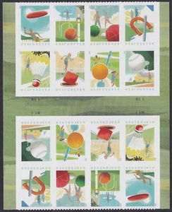 US 5627-5634 5634b Backyard Games F horz gutter block 16 MNH 2021 - Picture 1 of 1