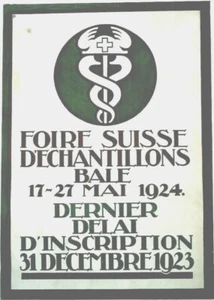 Original vintage poster SWISS TRADE FAIR BASEL SYMBOL 1923 - Picture 1 of 1