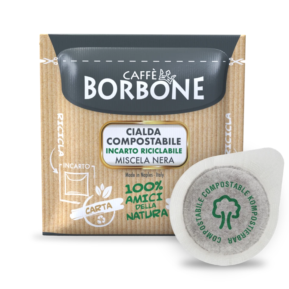450 CIALDE IN FILTRO CARTA CAFFE' BORBONE MISCELA NERA ESE 44MM FRESCHE NERO! - Immagine 1 di 1