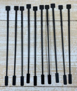 Vintage McDONALDS KAFFEERÜHRER Kunststoff Paddel Stil Menge 10 schwarz - Bild 1 von 4