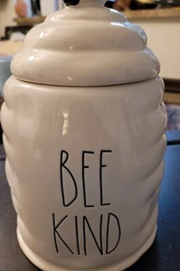 Rae Dunn Bee Kind Honeycomb Large Decorative Kitchen Honey Canister FarmhouseNEW - Picture 1 of 5