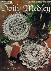 Doily Medley 9 Crocheted Designs by Delsie Rhoade Leaflet 2556 NOS - Picture 1 of 4
