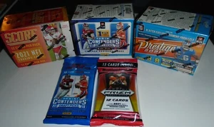 2021 Blaster Box -cello pack lot -Score -Contenders -Prestige -Prizm Collegiate - Picture 1 of 1