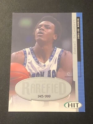 2001-02 SAGE Hit plata rara/999 Samuel Dalembert #R6 novato radiocontrol Foto 1 de 2