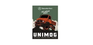 MERCEDES UNIMOG RETRO BLECHSCHILD BAD KÜCHE SCHUPPEN GARAGE A4 A4 - Bild 1 von 1