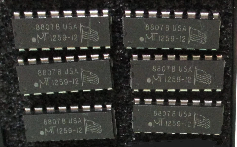 Micron Technology IN-LINE 16-DIP 256K 120ns Page Mode DRAM Memory MT1259-12 6-PK - Image 1 of 2