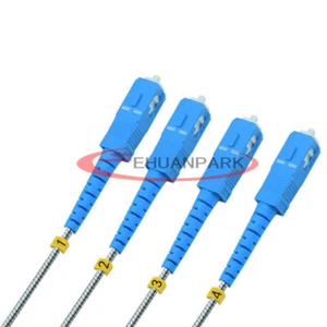 100M Field Outdoor LC-SC UPC Cable 4 Strand 9/125 SingleMode Fiber Patch Cord - Photo 1/1
