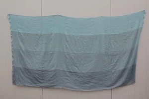 HERMES Étole soie cachemire bleu Népal (61794) - Imagen 1 de 5