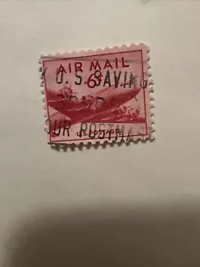 1949 6 Cent Briefmarke DC-4 Skymaster Flugzeug US Porto Luftpost - Bild 1 von 2