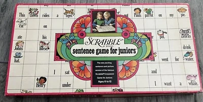 Selchow & Righter 1973 SCRABBLE SENTENCE Game No 23 For Juniors 3 words Missing - Image 1 of 4