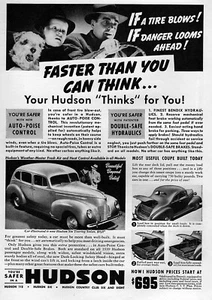 Hudson Six Touring 1939 sedán anuncio original - Imagen 1 de 1