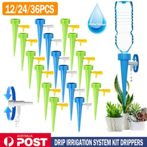 36x Drip Irrigation System Kit Drippers Self Watering Spikes Plant Flower Garden - Picture 1 of 14