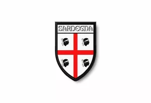 Aufnäher bedruckt Schild Stickerei Rand Abzeichen Souvenir Flagge Stadt Grafschaft Sardinien - Bild 1 von 1