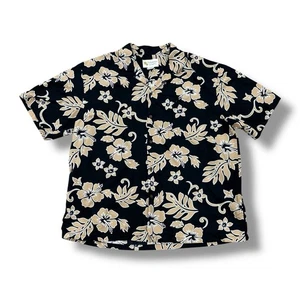 Alohawear Herren Größe 2X schwarz tropisch Blumen Hawaiihemd hergestellt in Hawaii USA - Bild 1 von 4