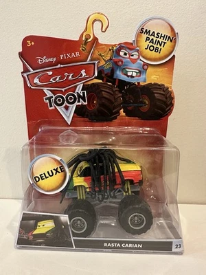 Nuevo 2010 Disney Pixar Cars Toon Rasta Carian #23 Deluxe Monster Truck Mater Foto 1 de 3