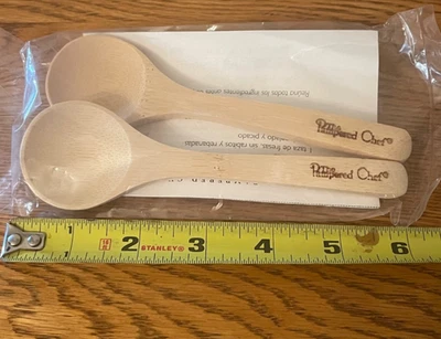 Pampered Chef #1673 Mini Bamboo Small Spoons Dips Salsa Condiments  - Image 1 of 2