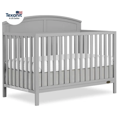 Storybrooke 5-In-1 Convertible Full-Size Baby Crib in Pebble Grey, Greenguard Go - Image 1 of 4