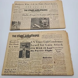 2 The Stars and Stripes U.S. Armed Forces Edición Europea 1955 Periódicos - Imagen 1 de 15